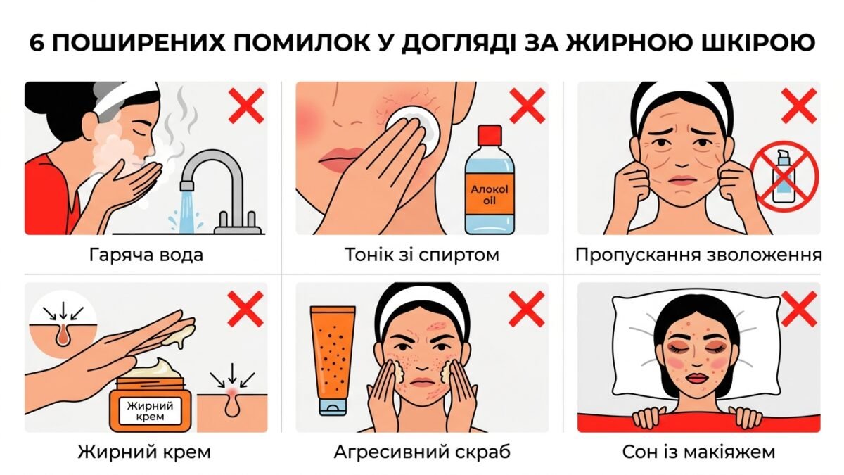 Як доглядати за жирною шкірою обличчя