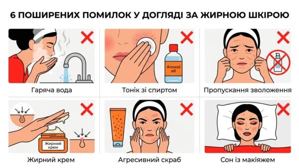 Як доглядати за жирною шкірою обличчя