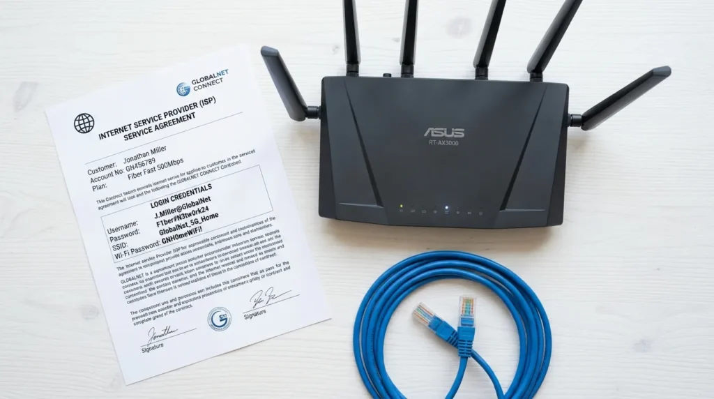 Кабель RJ-45, договір з провайдером та роутер — підготовка до налаштування