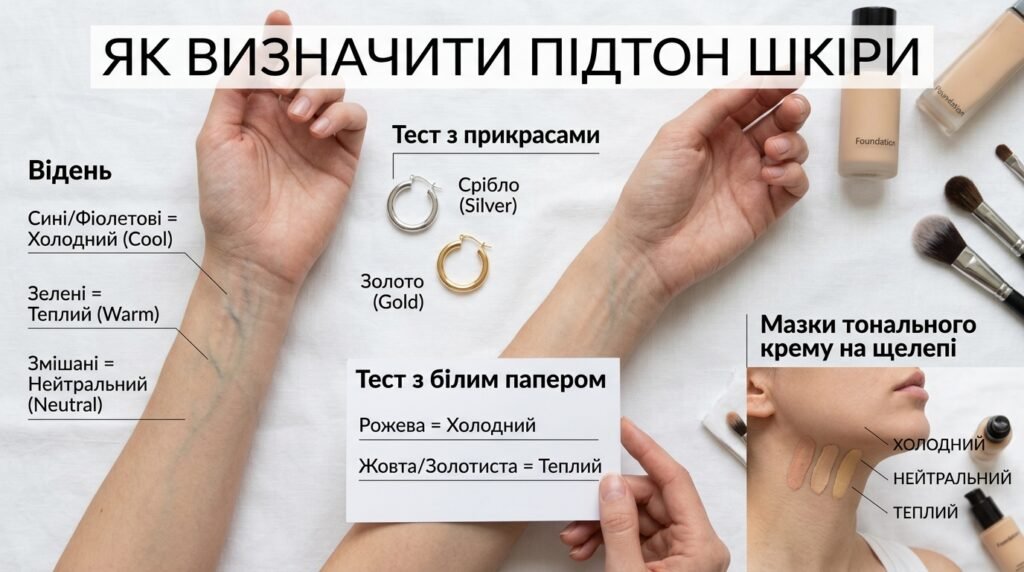 Як визначити підтон шкіри і підібрати відтінок