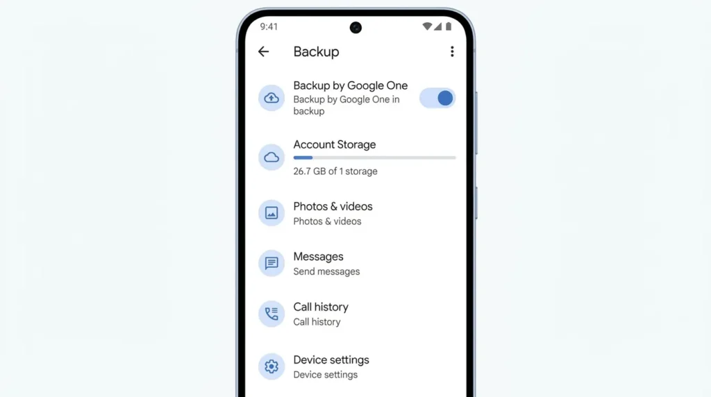 резервна копія google android налаштування