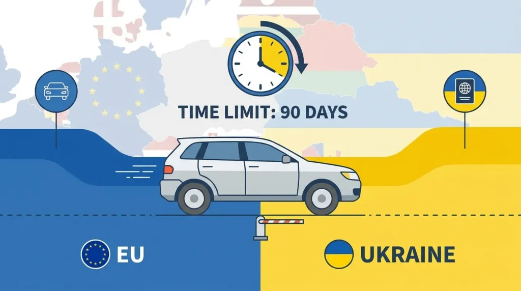 Схема режиму тимчасового ввезення авто з ЄС в Україну