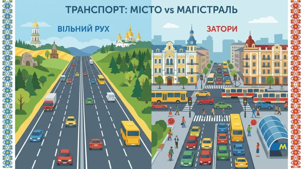 Порівняння витрати пального на трасі та в місті