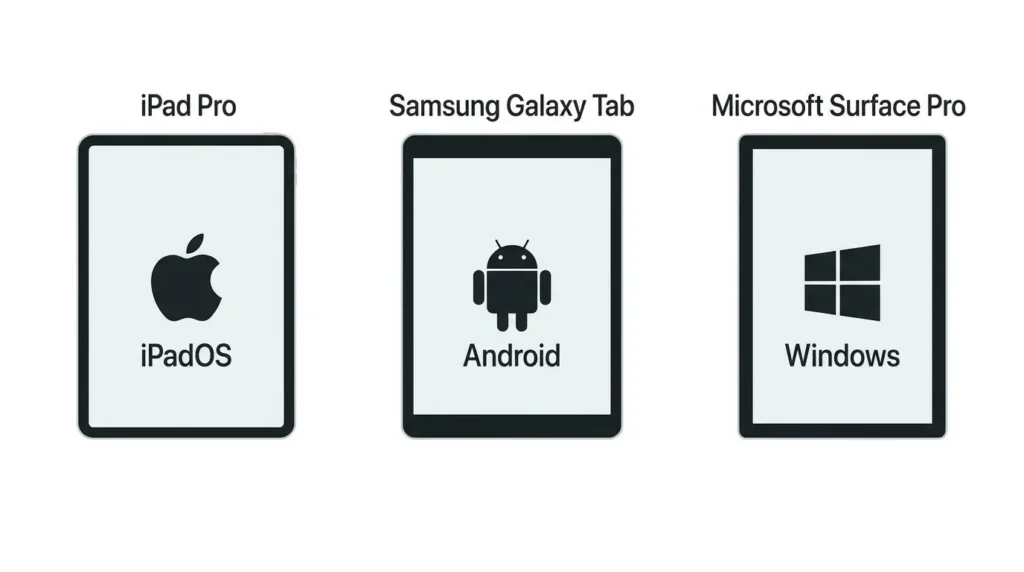 порівняння iPadOS Android Windows для роботи на планшеті