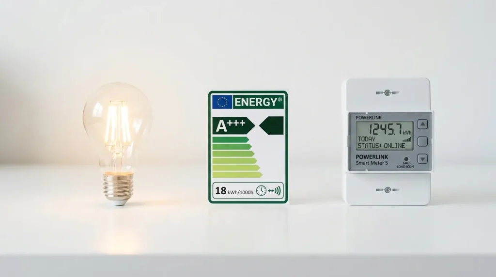 LED-лампа, клас енергоефективності A+++ та двозонний лічильник для економії електроенергії