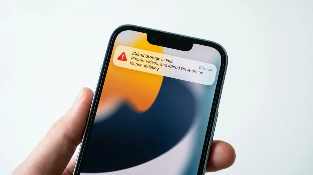 Повідомлення про нестачу місця в iCloud при резервному копіюванні iPhone