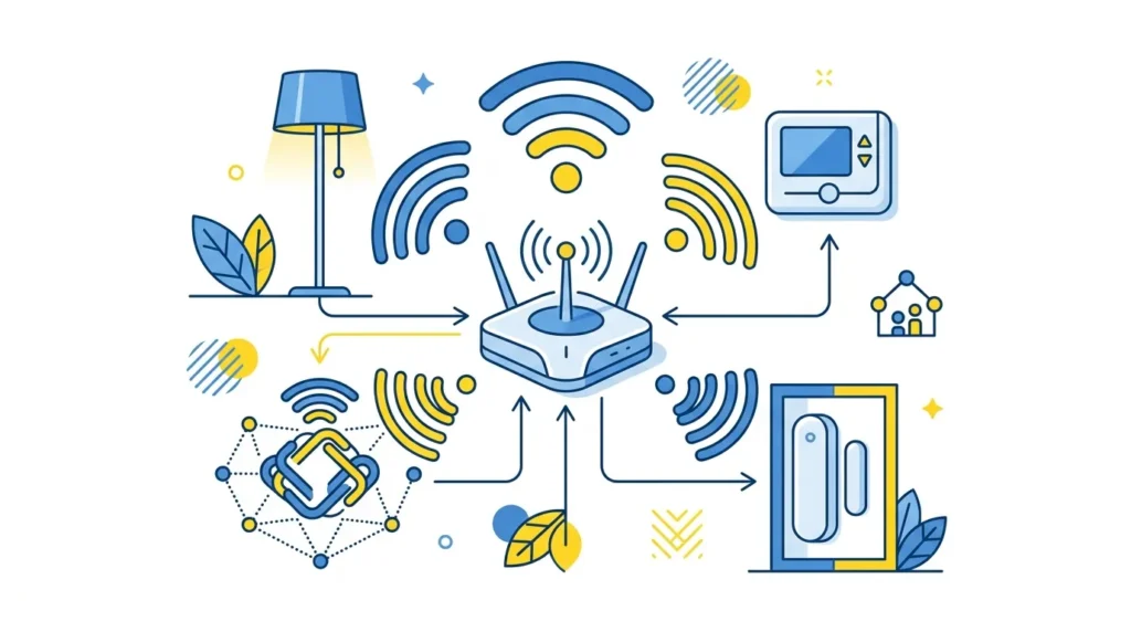 Схема протоколів зв’язку у розумному домі: Wi-Fi, Zigbee і Matter