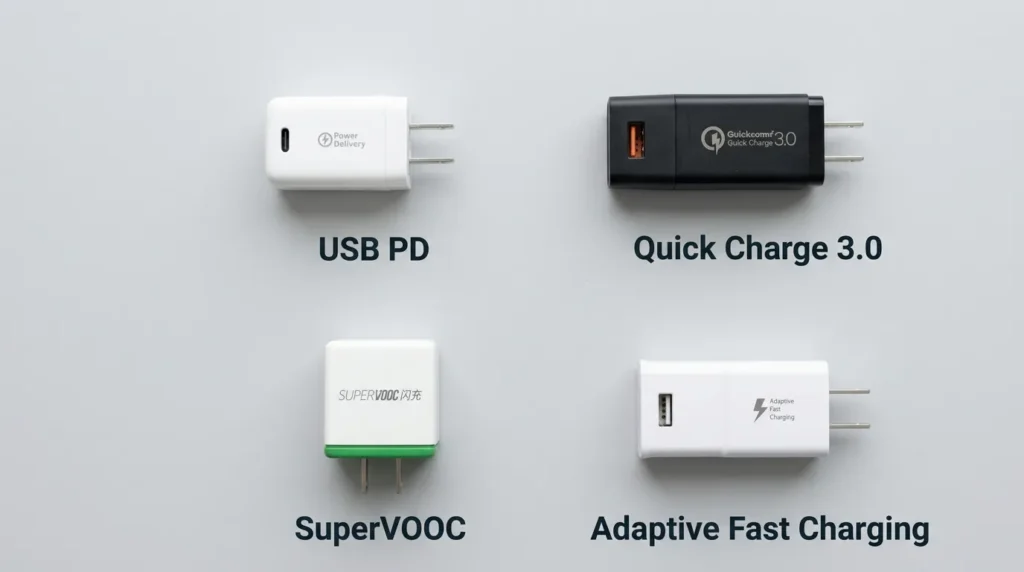 Чотири протоколи швидкої зарядки для смартфонів — USB PD, Quick Charge, SuperVOOC і Adaptive Fast Charging