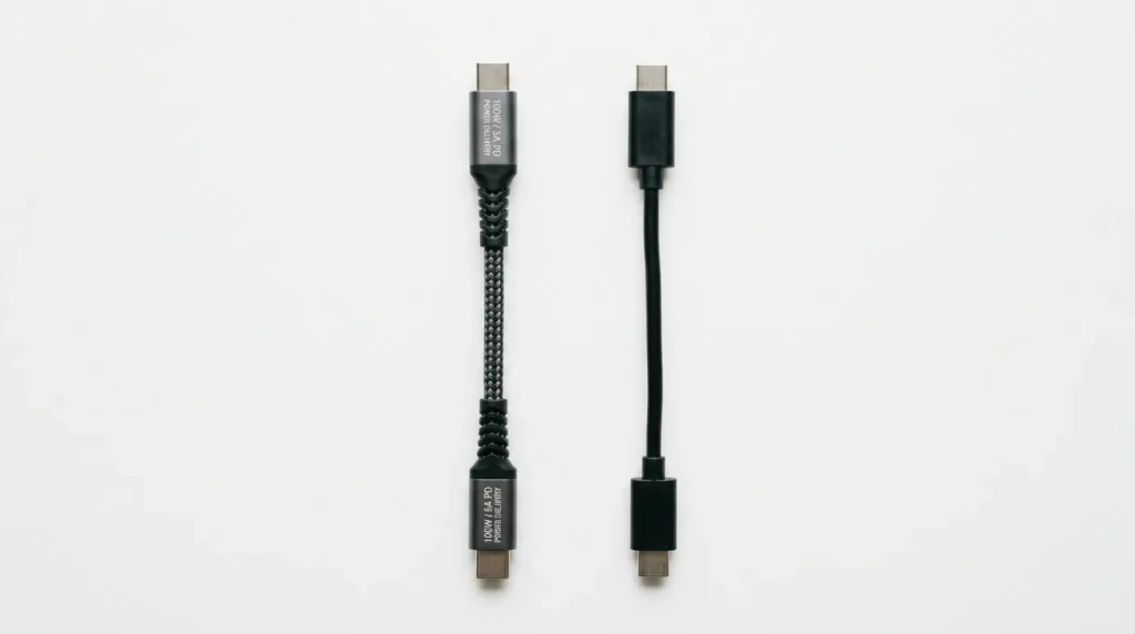 Порівняння якісного і дешевого USB-C кабелю для зарядки телефону